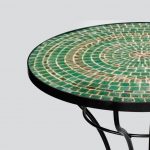 mesa de exterior circulos venecita verde 60cm